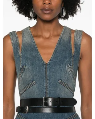 Alexander McQueen デニムミニドレス ブルー - サムネイル5