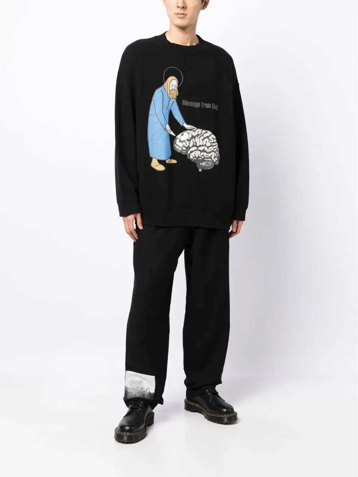 Undercover グラフィックパッチ ウール トラウザー - 画像2
