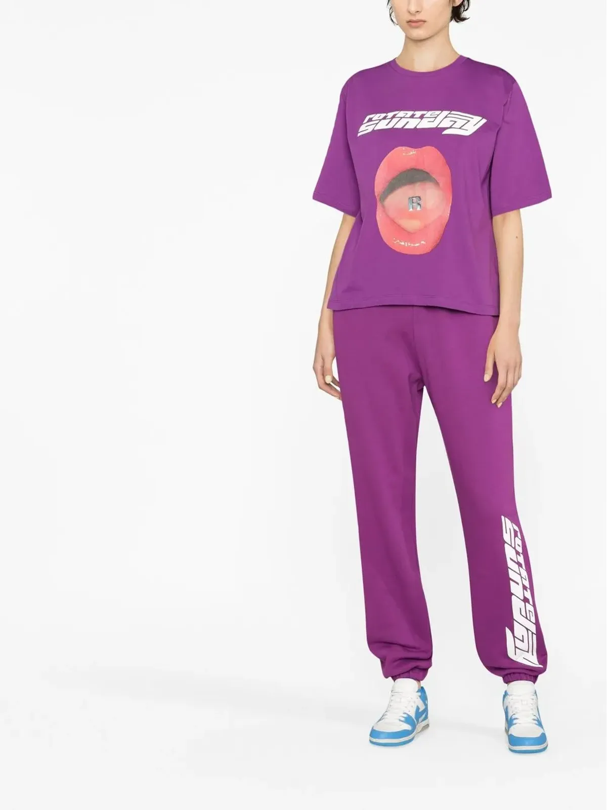 ROTATE BIRGER CHRISTENSEN グラフィックプリント トラックパンツ - 画像2