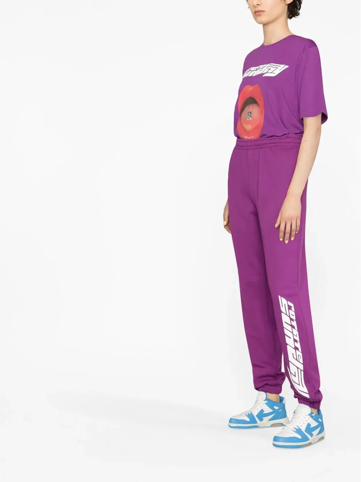 ROTATE BIRGER CHRISTENSEN グラフィックプリント トラックパンツ - 画像4