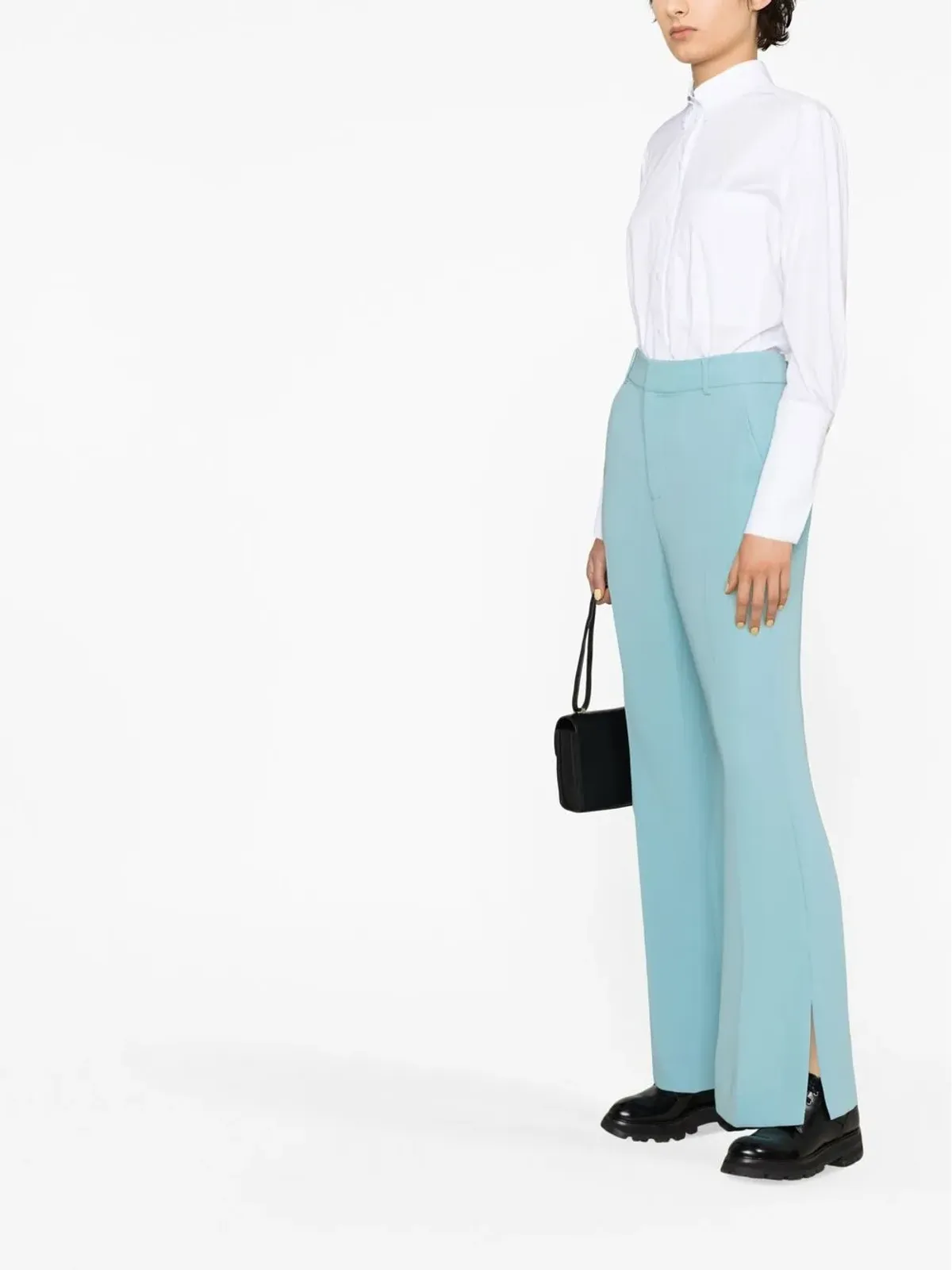 DVF Diane von Furstenberg スリットヘム・フレアパンツ - 画像3