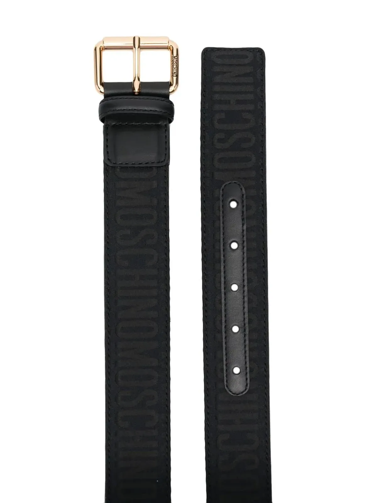 Moschino モノグラムレザーベルト - 画像2
