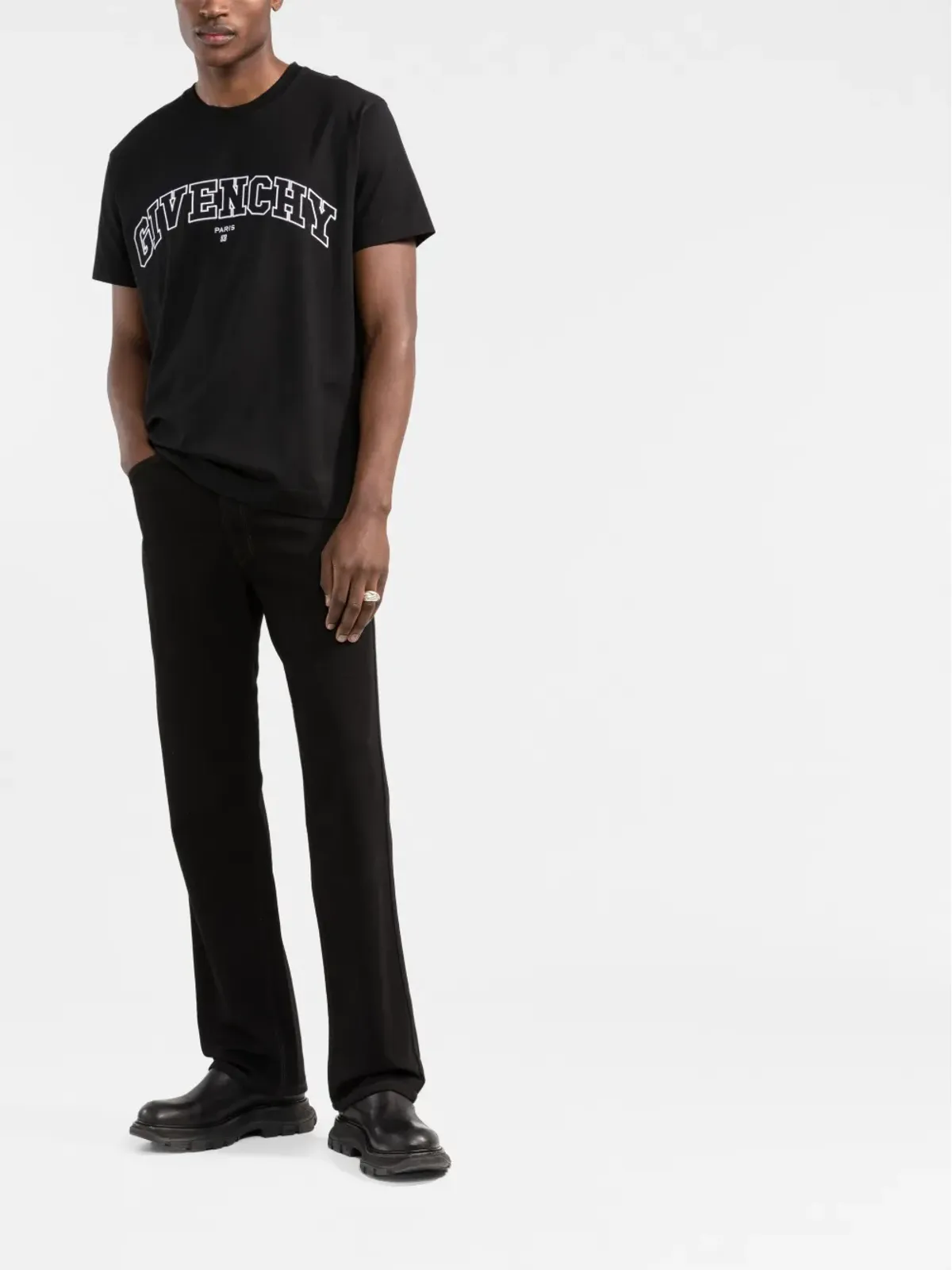 Givenchy ロゴ刺繍コットンTシャツ - 画像2