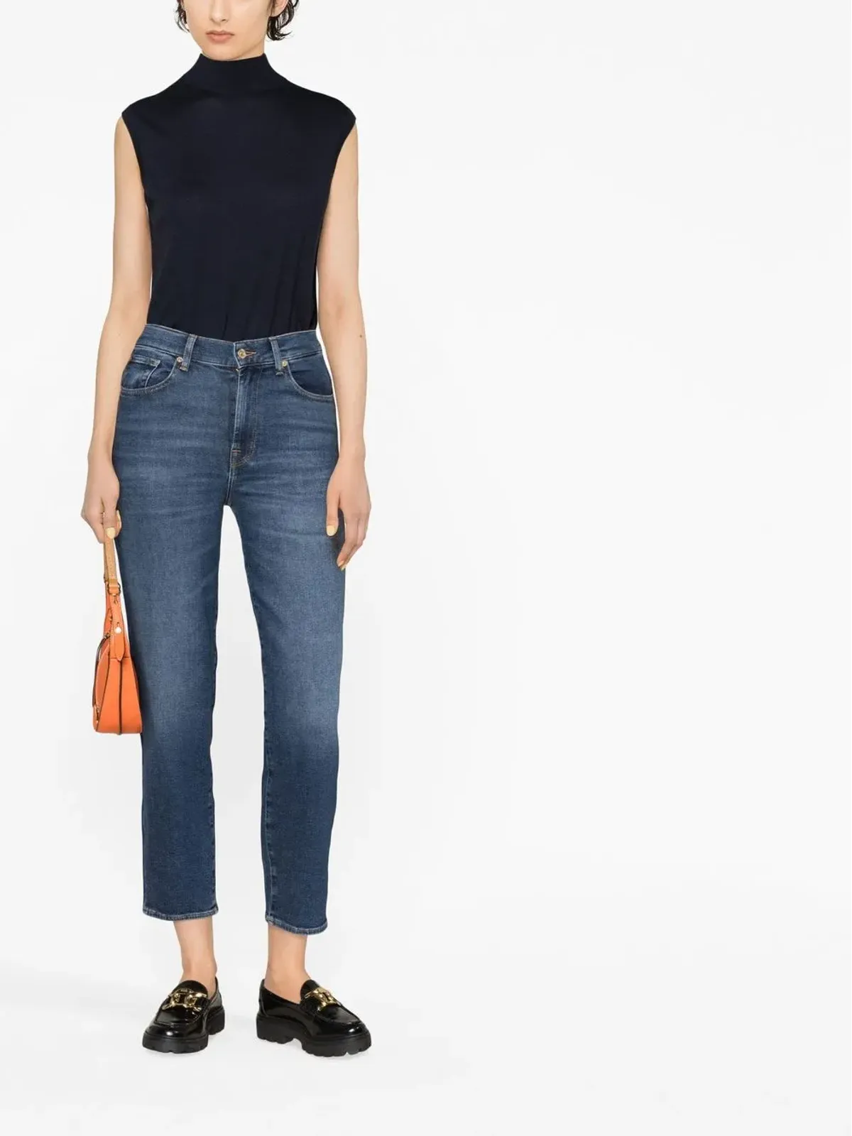 7 For All Mankind スキニークロップドジーンズ - 画像2