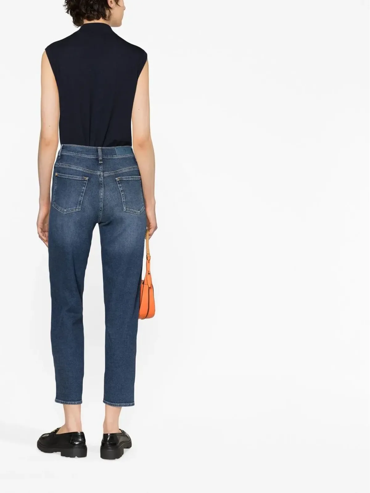 7 For All Mankind スキニークロップドジーンズ - 画像4