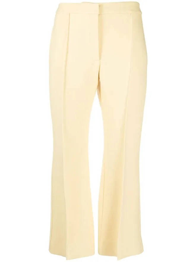 Jil Sander Jil Sander フレアクロップドパンツ イエローの商品画像