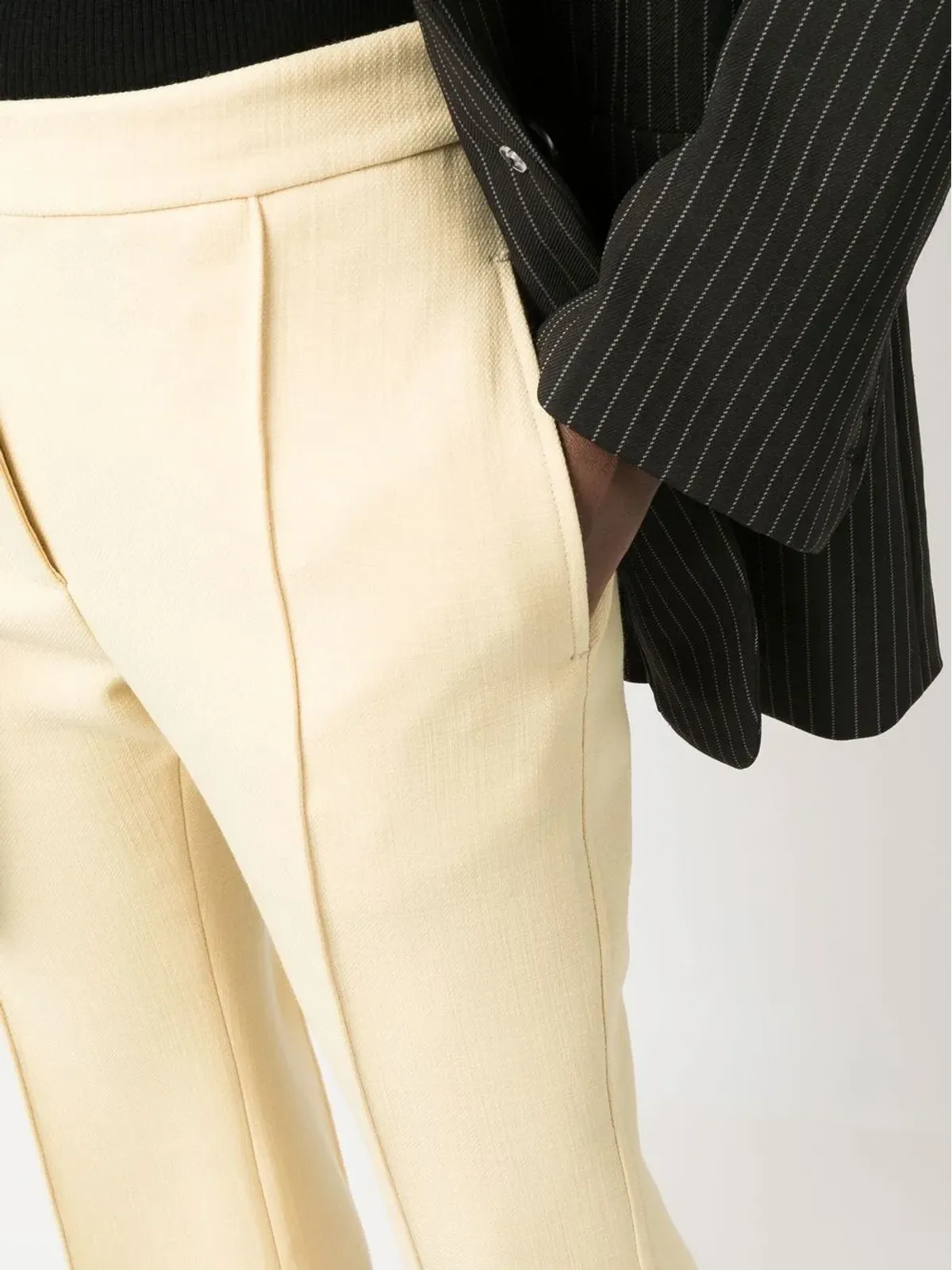 Jil Sander フレアクロップドパンツ イエロー - 画像5