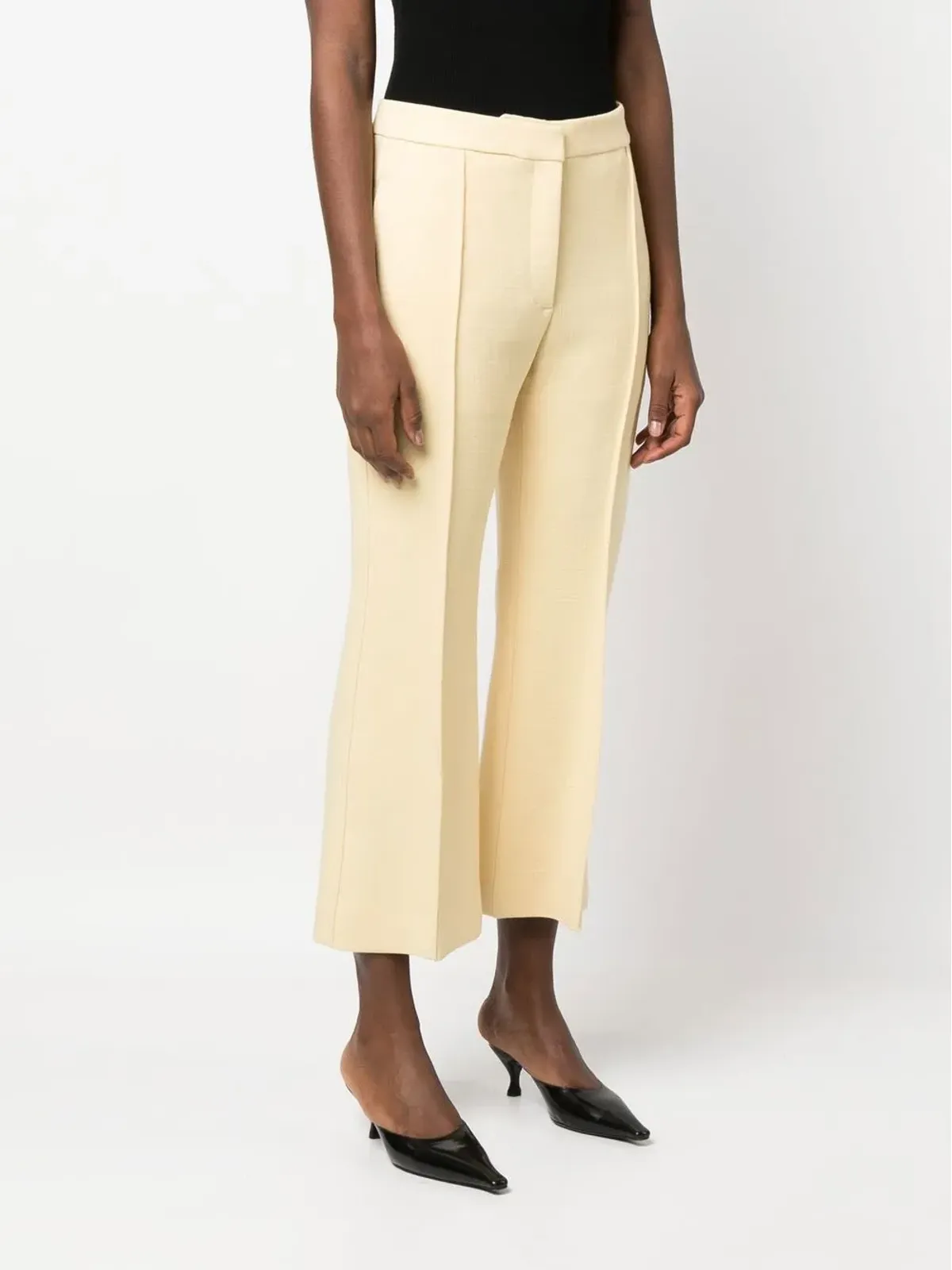 Jil Sander フレアクロップドパンツ イエロー - 画像3