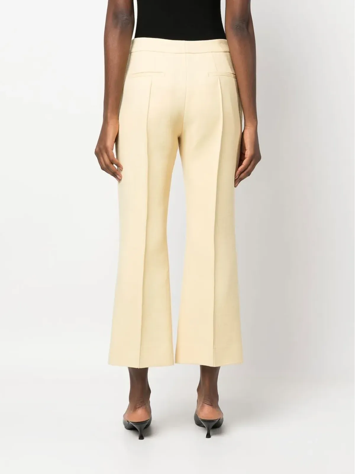 Jil Sander フレアクロップドパンツ イエロー - 画像4