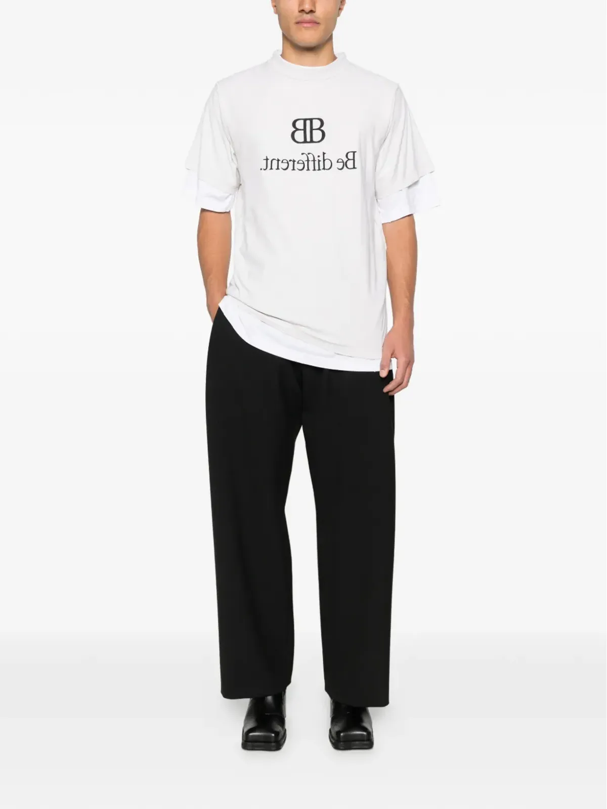 Balenciaga レイヤード グラフィック Tシャツ - 画像2