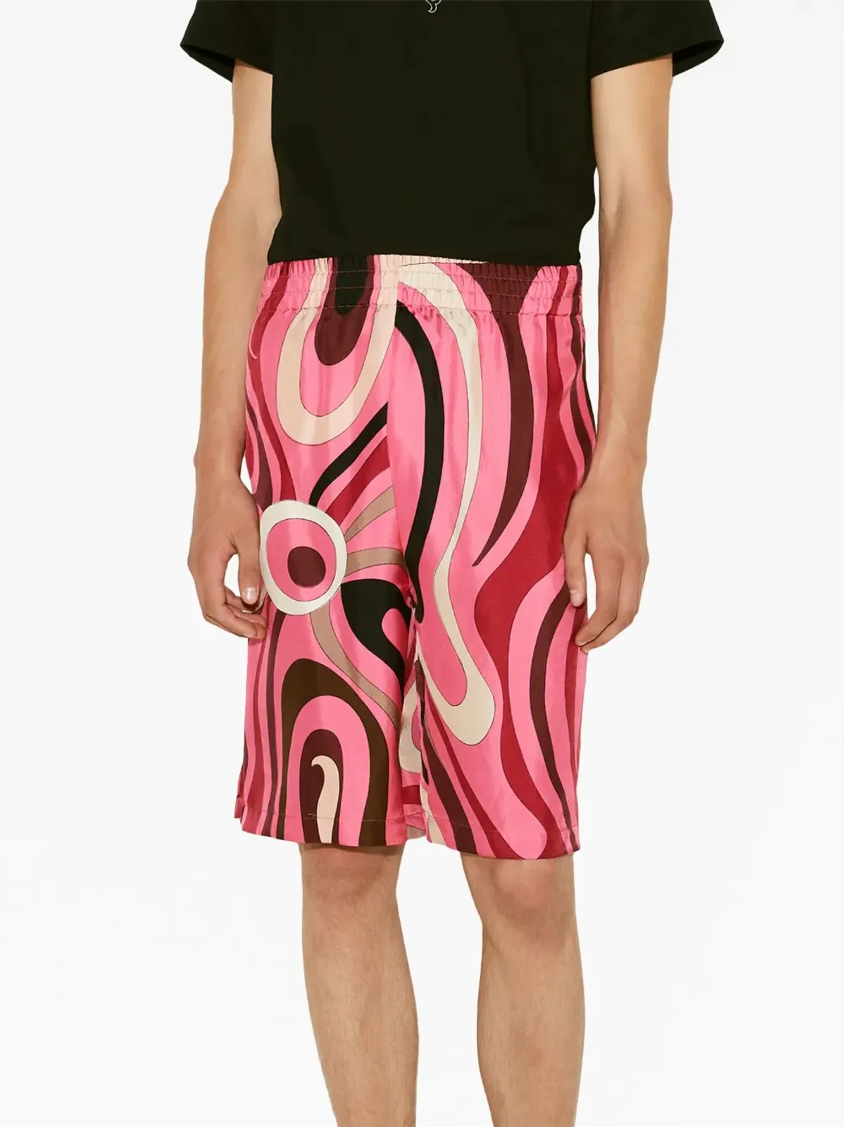 PUCCI アブストラクトプリント ベルマーダショーツ - 画像5