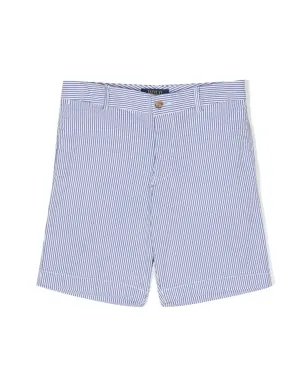 POLO RALPH LAUREN KIDS ストライプ柄バミューダショーツ - ブルー - サムネイル1