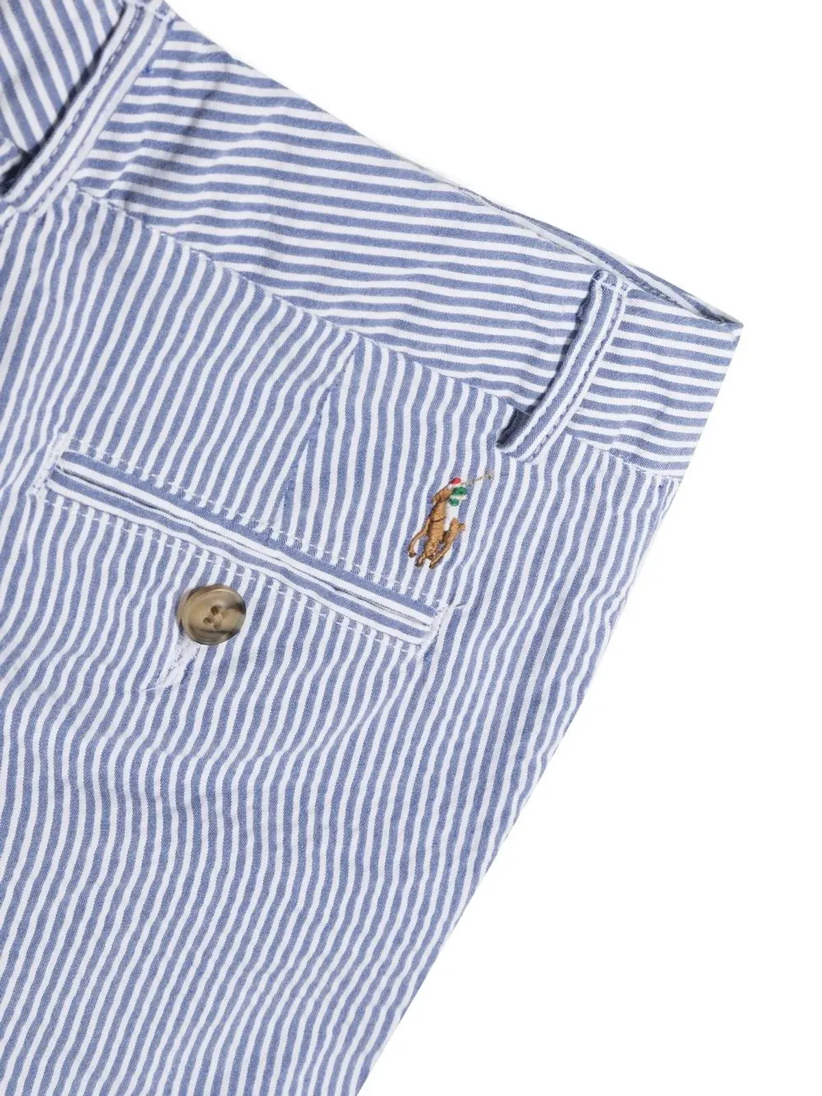 POLO RALPH LAUREN KIDS ストライプ柄バミューダショーツ - ブルー - 画像3