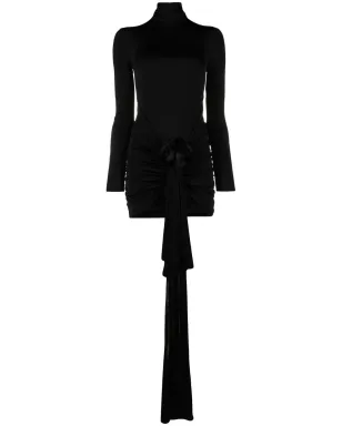 Saint Laurent ローズアップリケ付きミニドレス - サムネイル1