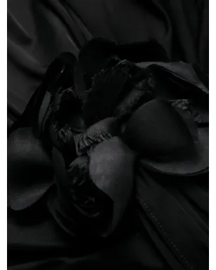 Saint Laurent ローズアップリケ付きミニドレス - サムネイル5