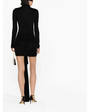 Saint Laurent ローズアップリケ付きミニドレス - サムネイル4