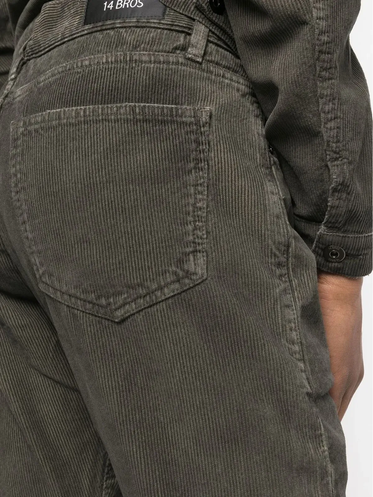 14BROS ロゴパッチストレートジーンズ - 画像5