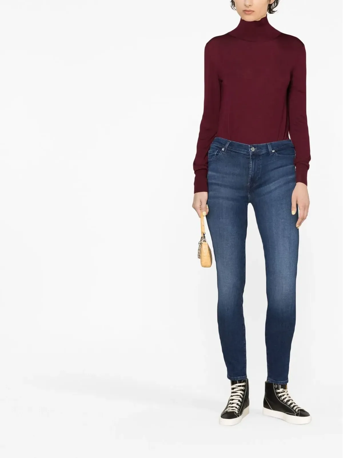 7 For All Mankind フェード加工のスキニージーンズ - 画像2