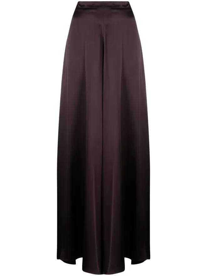 VOZ VOZ シルクサテン パラッツォパンツ ブラウンの商品画像