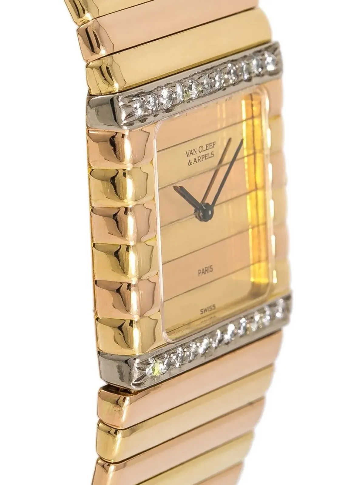 Van Cleef & Arpels Pre-Owned 1980年代 クォーツ トライカラー 18Kゴールド ドレスウォッチ - 画像3