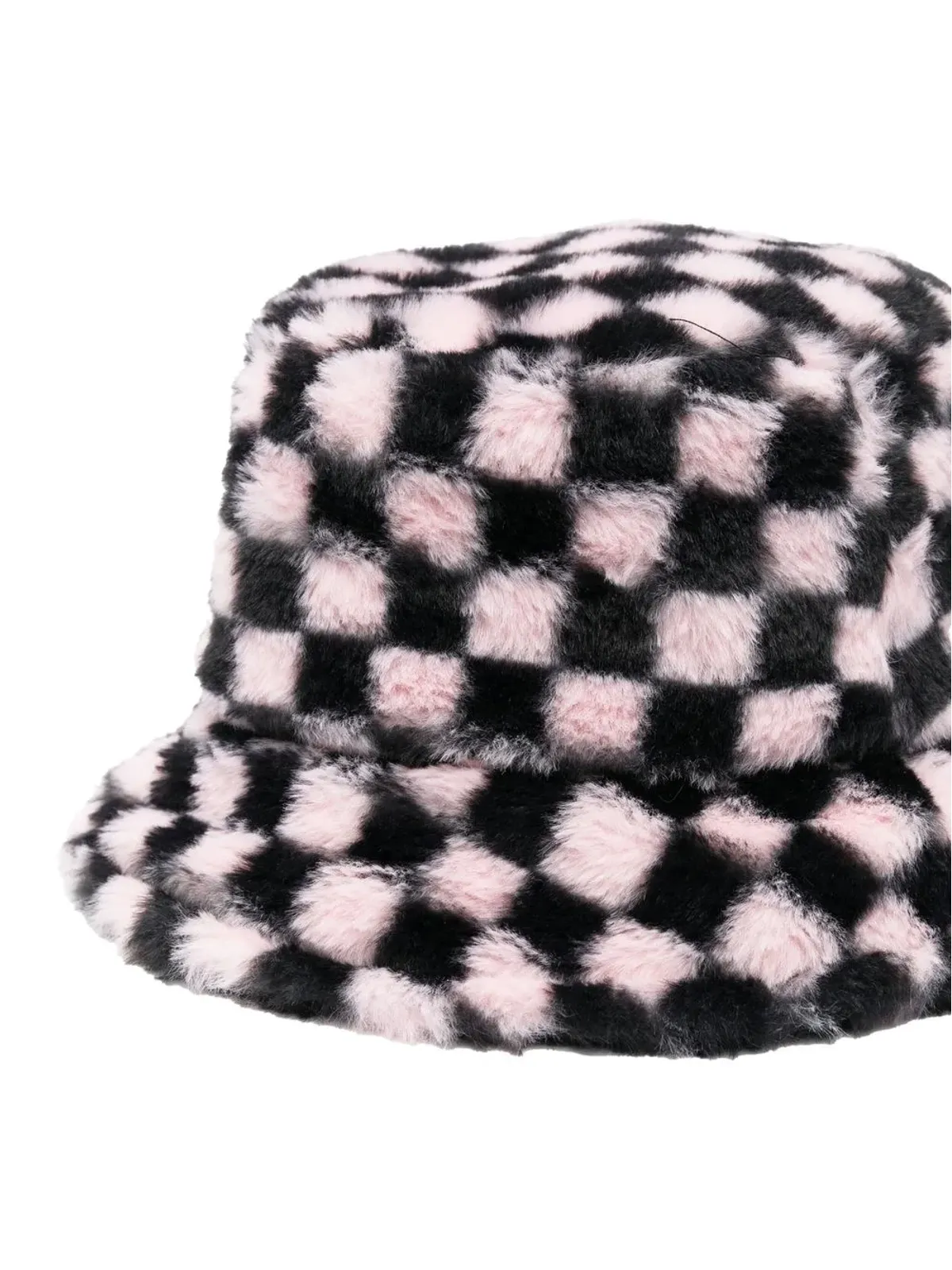 Kangol チェッカーボード柄フェイクファーハット - 画像2