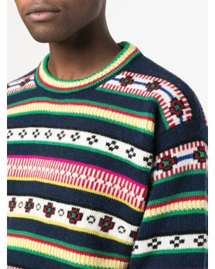 Kenzo ストライプ ウールコットン混紡 ジャンパー ブルー - サムネイル5