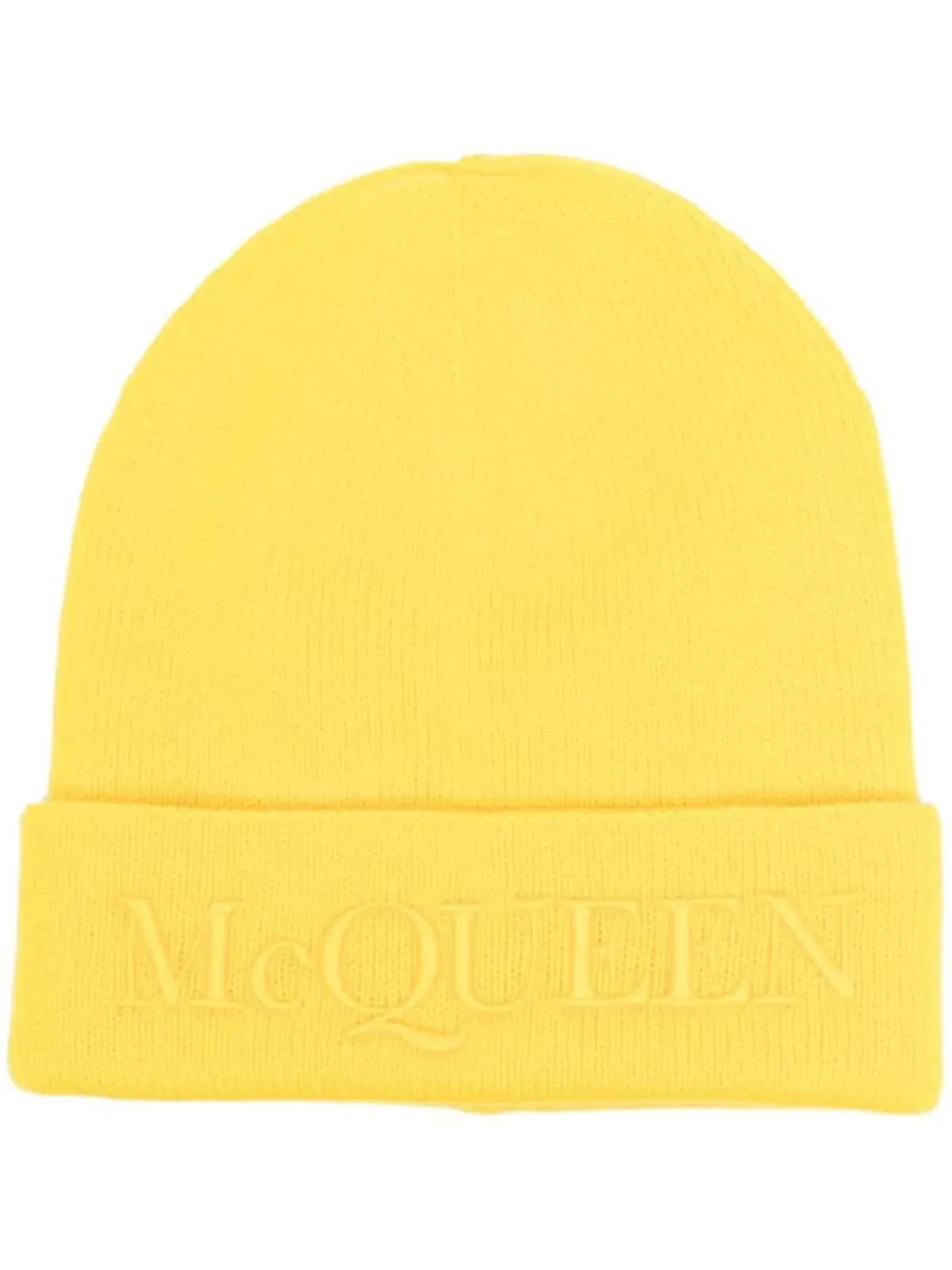Alexander McQueen ロゴ刺繍カシミヤビーニー - 画像1