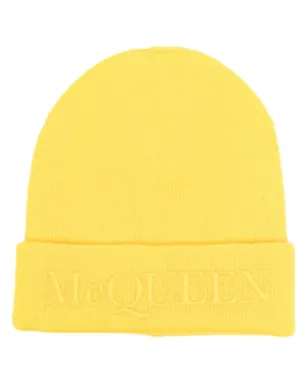 Alexander McQueen ロゴ刺繍カシミヤビーニー - サムネイル1