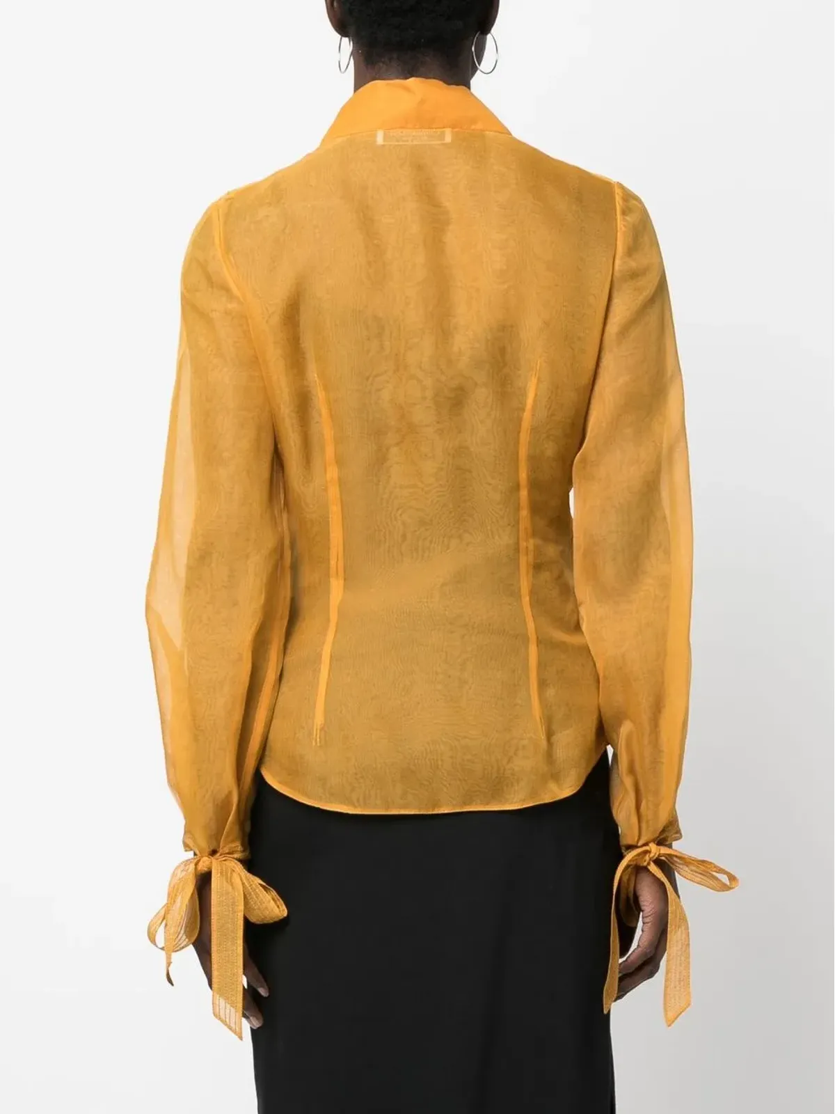 Christian Dior Pre-Owned ボウカフ・シルクシャツ - 画像4