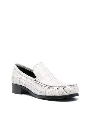 Acne Studios ブロックヒール レザー ローファー - White - サムネイル2