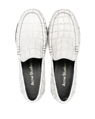 Acne Studios ブロックヒール レザー ローファー - White - サムネイル4