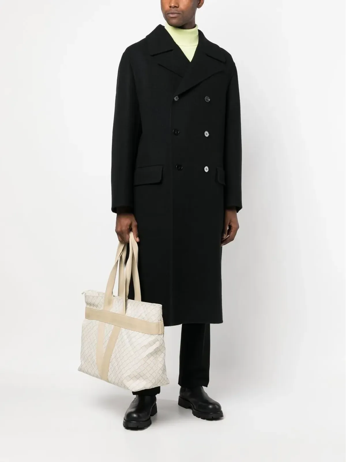 Jil Sander ダブルブレスト ヴァージンウール コート - 画像2
