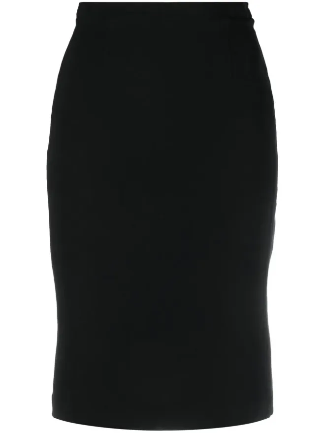 Christian Dior Pre-Owned Christian Dior Pre-Owned 2010s ストレッチシルク ペンシルスカート ブラックの商品画像