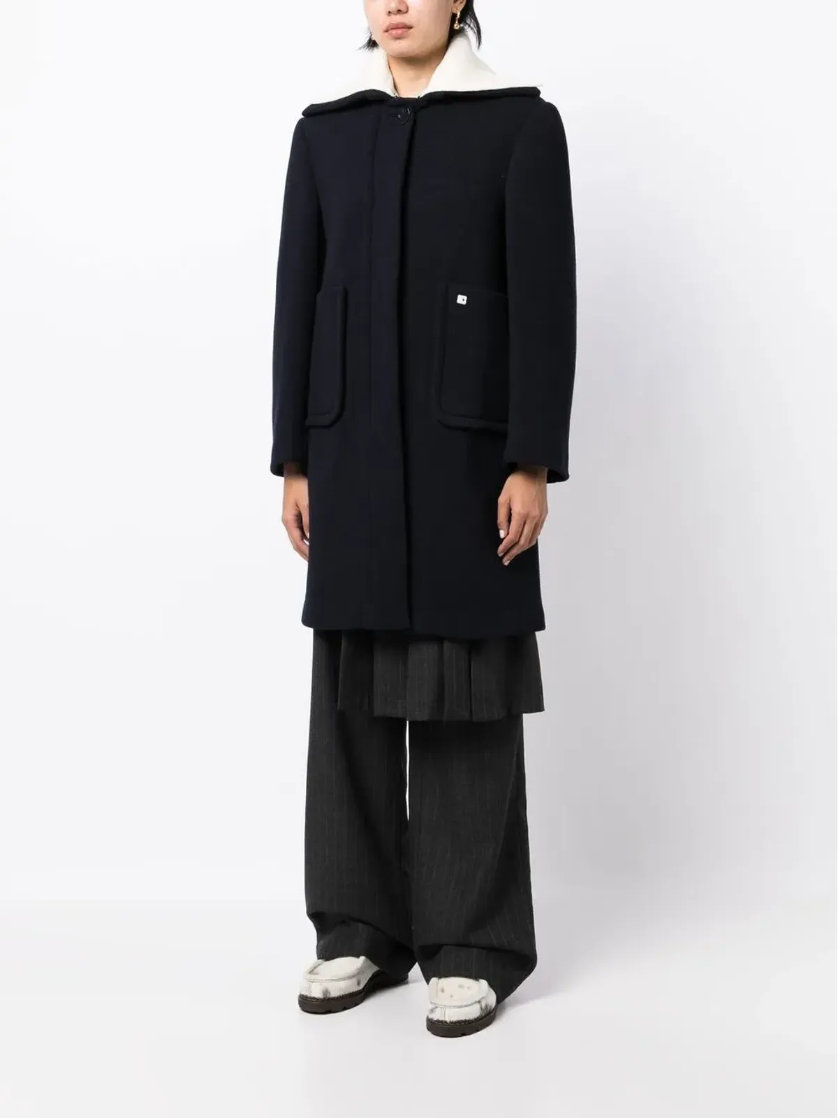 Low Classic ワイドカラーのシングルブレストコート - 画像3