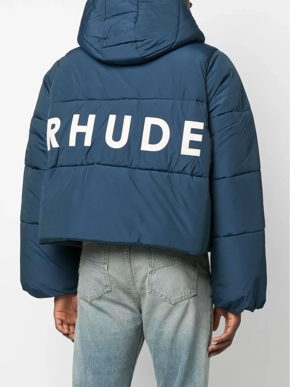RHUDE ロゴプリント ダウンジャケット - 画像4