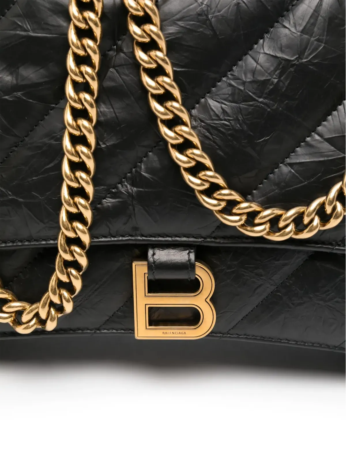 Balenciaga クラッシュ・キルティングショルダーバッグ - ブラック - 画像4