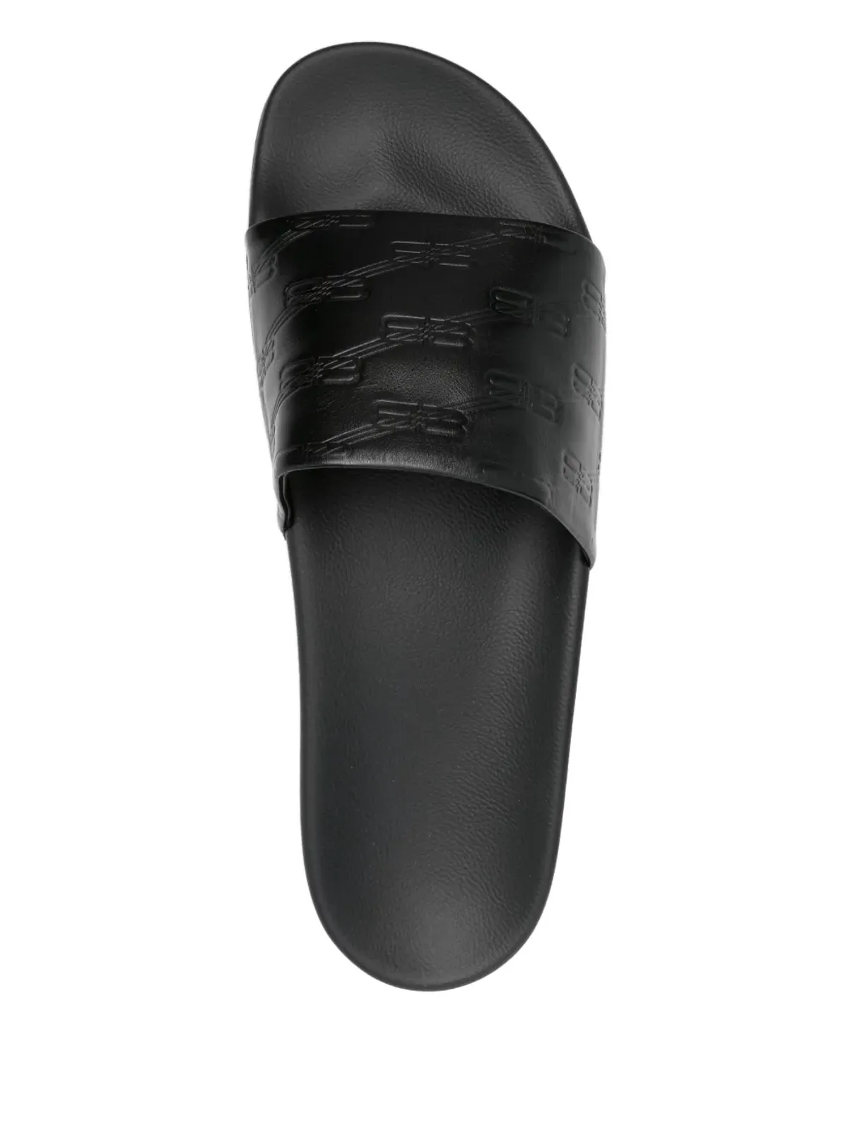 Balenciaga BB-monogram leather pool slides - Black - 画像4