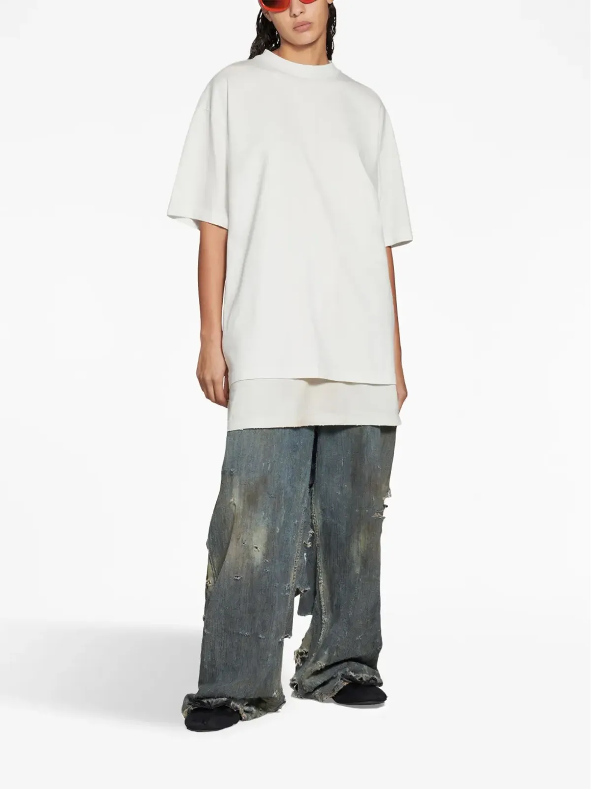 Balenciaga 刺繍ロゴ コットン Tシャツ - 画像2