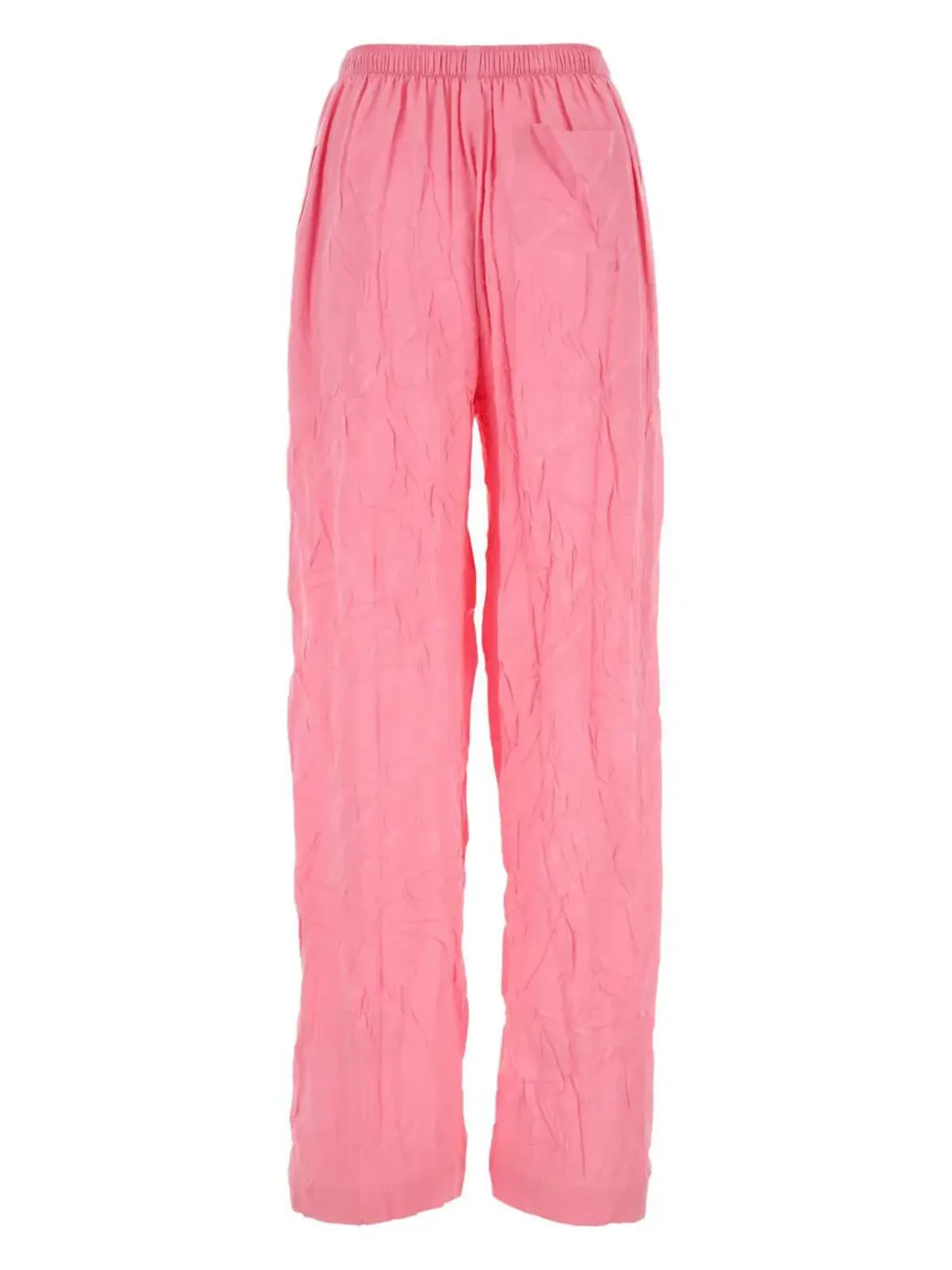 Balenciaga ロゴジャカード・シルクのワイドレッグパンツ（ピンク） - 画像2