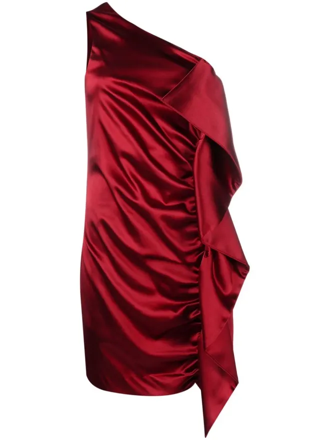 P.A.R.O.S.H. P.A.R.O.S.H. gathered-detail one-shoulder minidressの商品画像