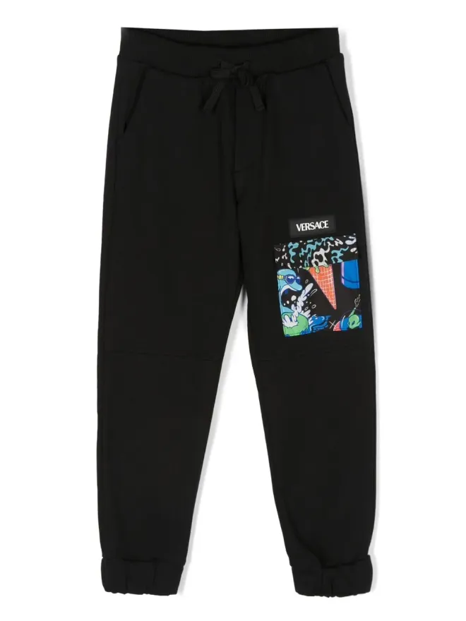 Versace Kids Versace Kids フラップポケット トラックパンツ - ブラックの商品画像