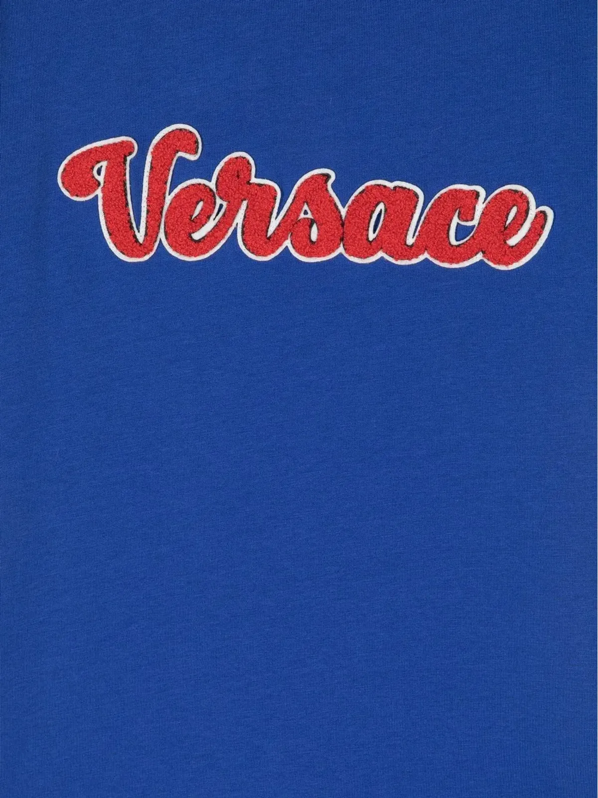 Versace Kids フロックドロゴ コットン Tシャツ - ブルー - 画像3