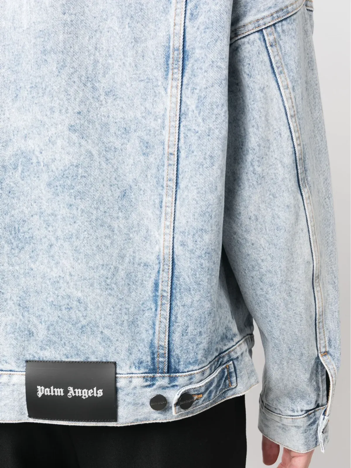 Palm Angels ロゴプリント デニム トラッカージャケット - 画像5