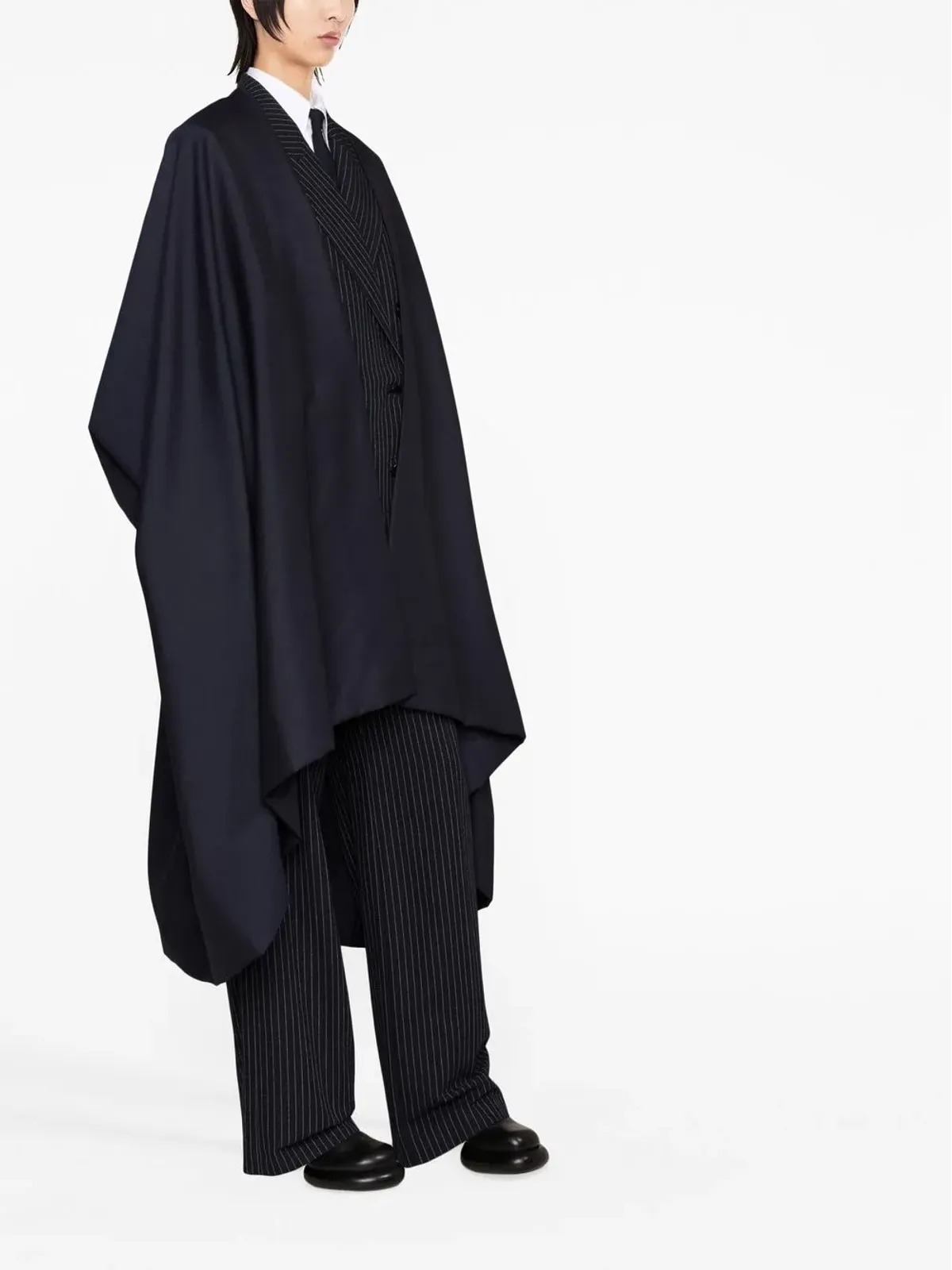 Maison Margiela モヘア混ブランケットコート - 画像3