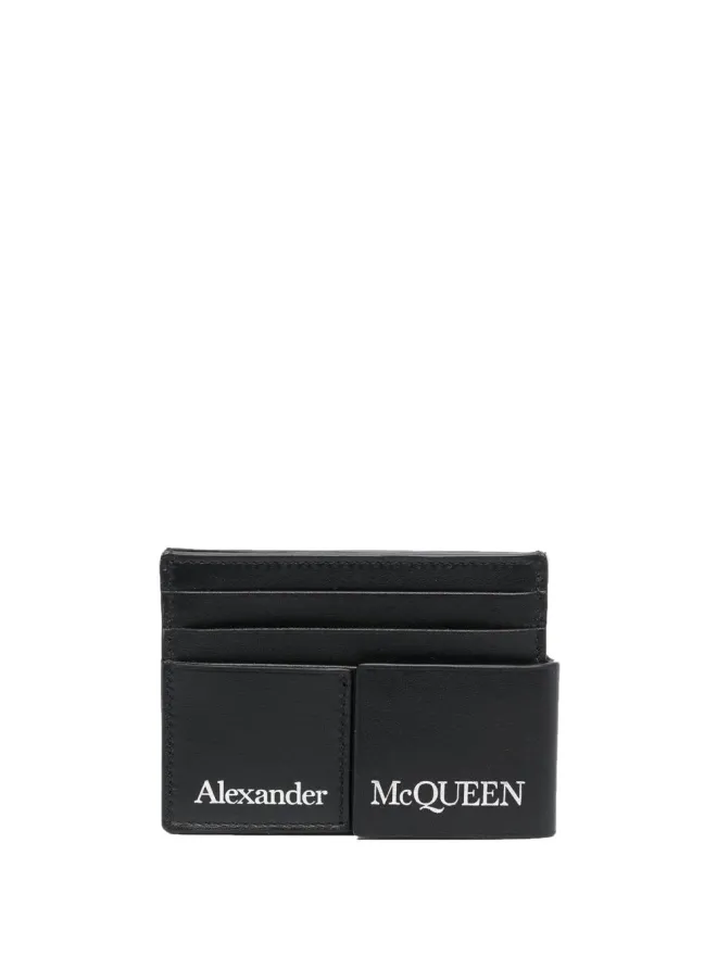 Alexander McQueen Alexander McQueen ロゴプリント レイヤード カードホルダーの商品画像