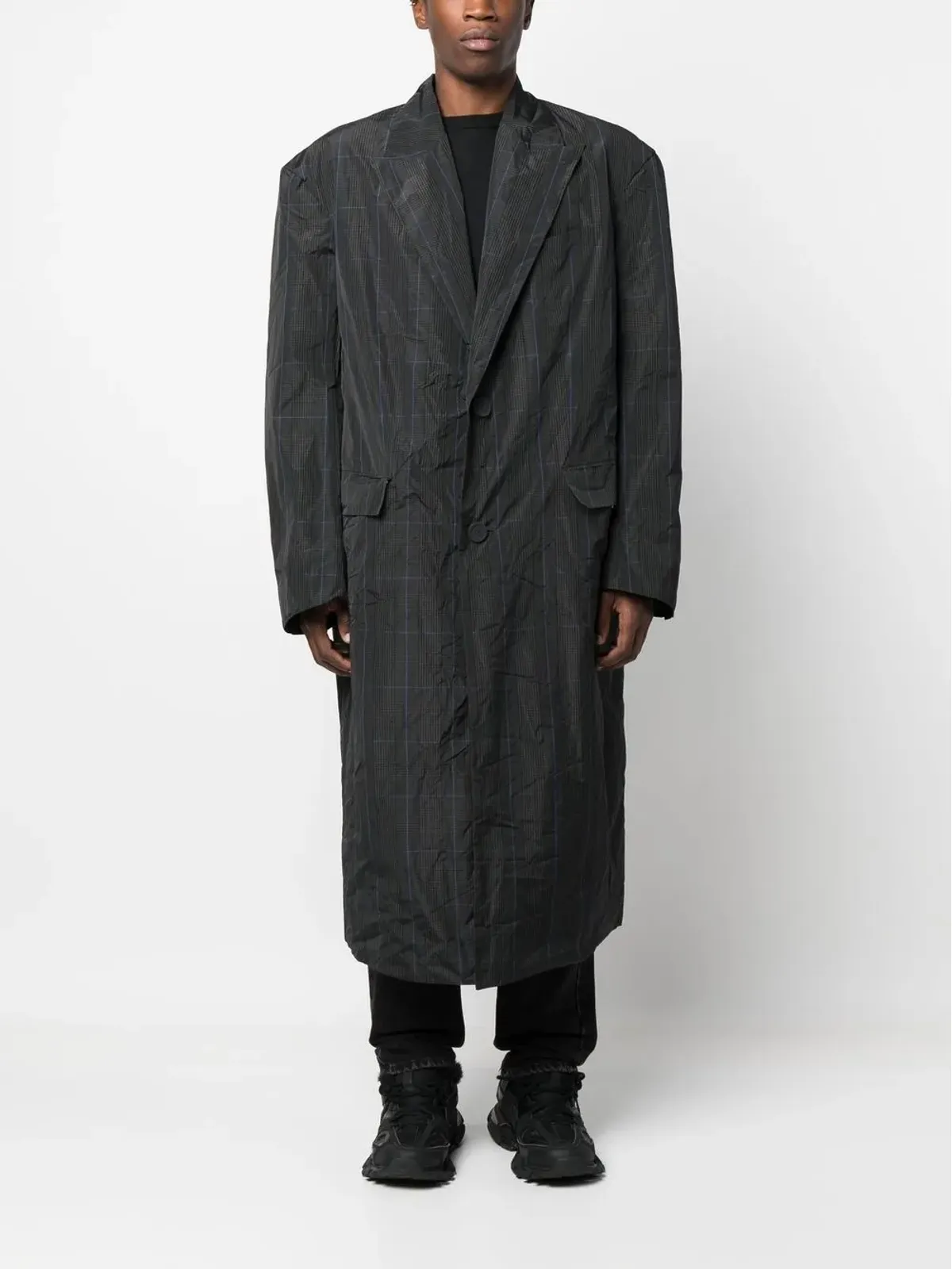 Balenciaga プリンス・オブ・ウェールズ チェック トレンチコート - 画像2