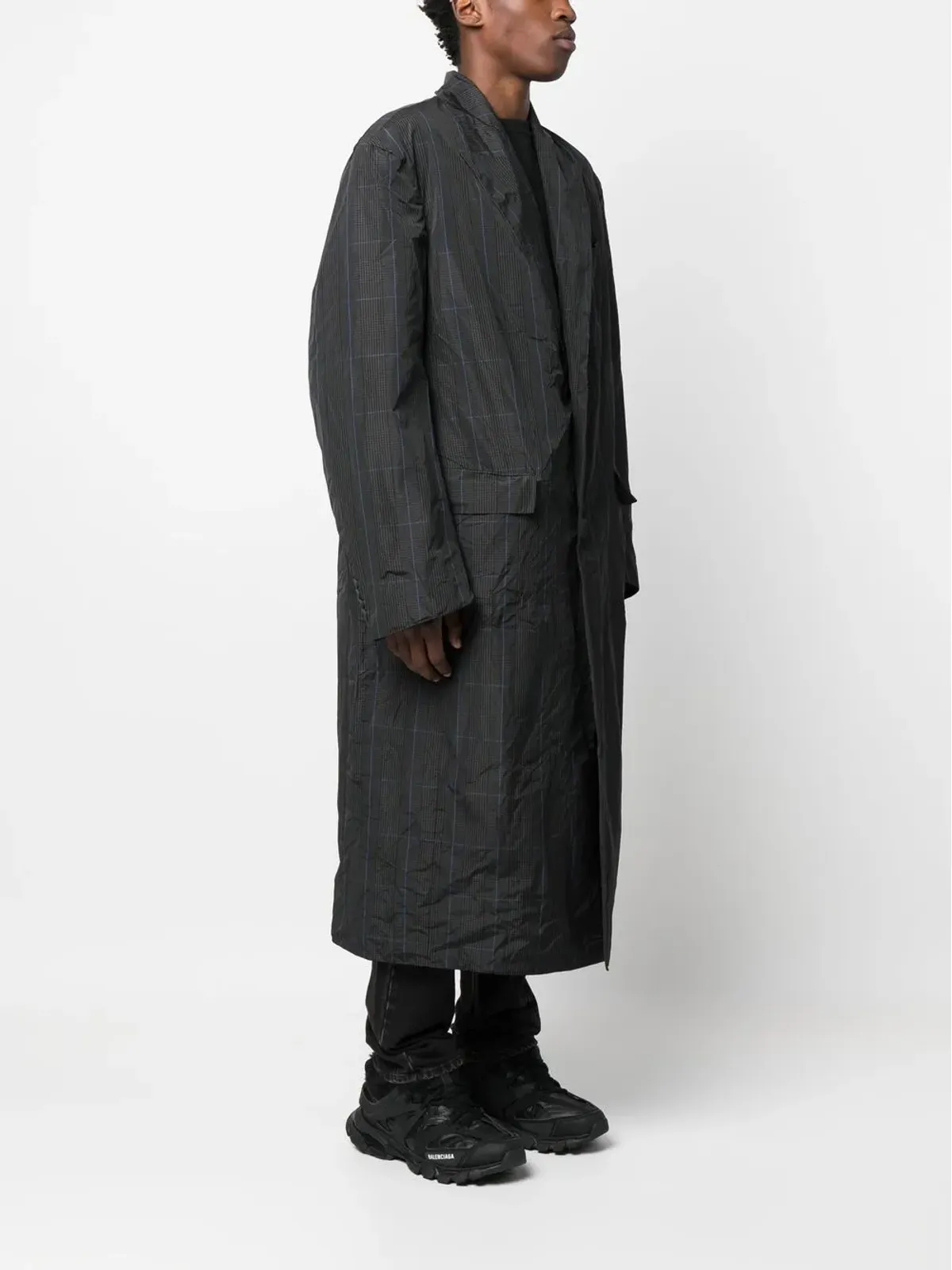 Balenciaga プリンス・オブ・ウェールズ チェック トレンチコート - 画像3