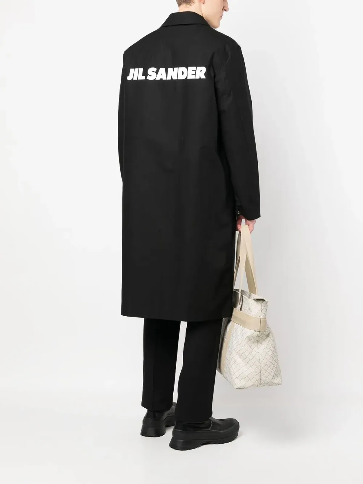 Jil Sander ロゴプリントコート - 画像2
