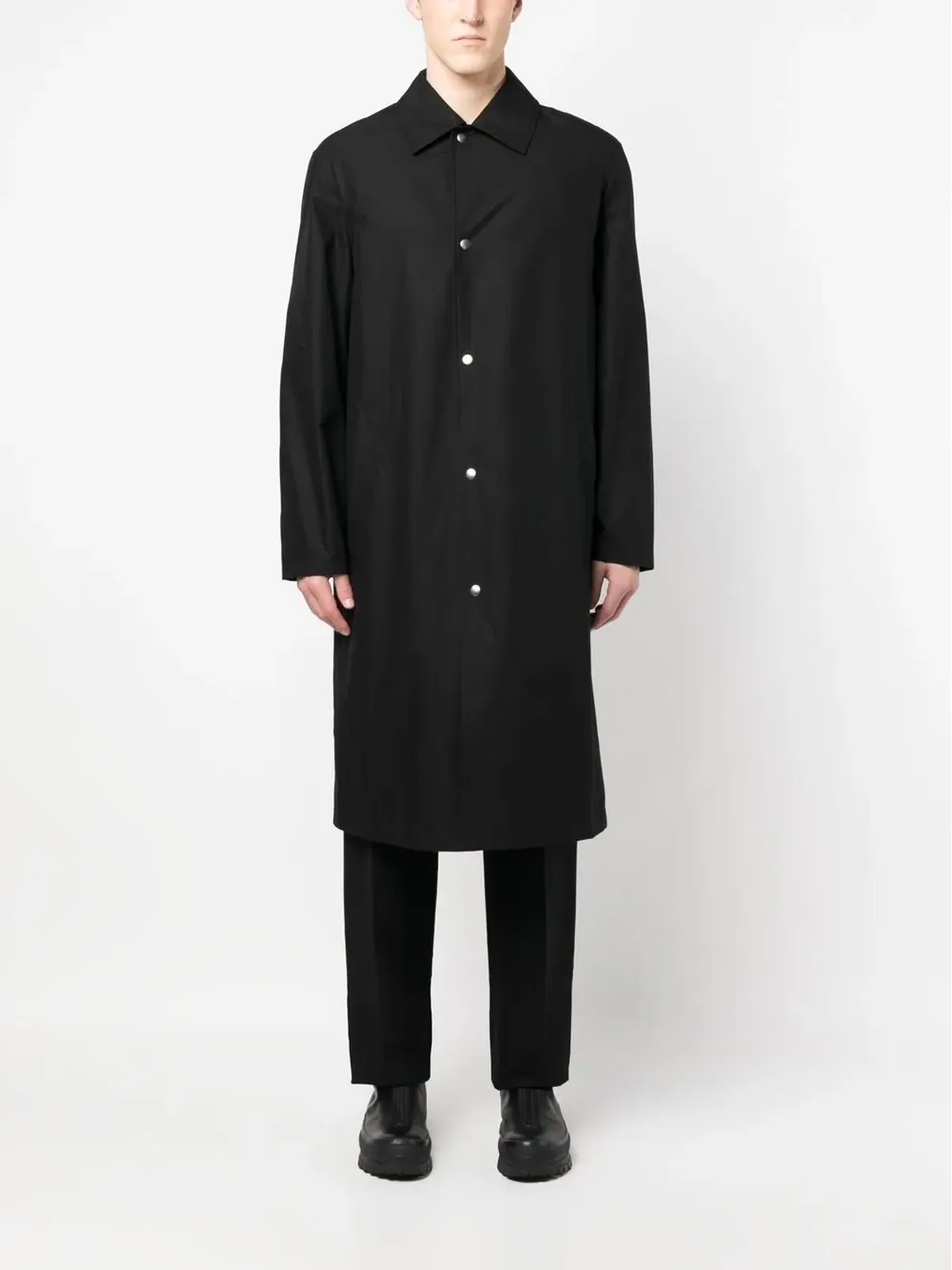 Jil Sander ロゴプリントコート - 画像3