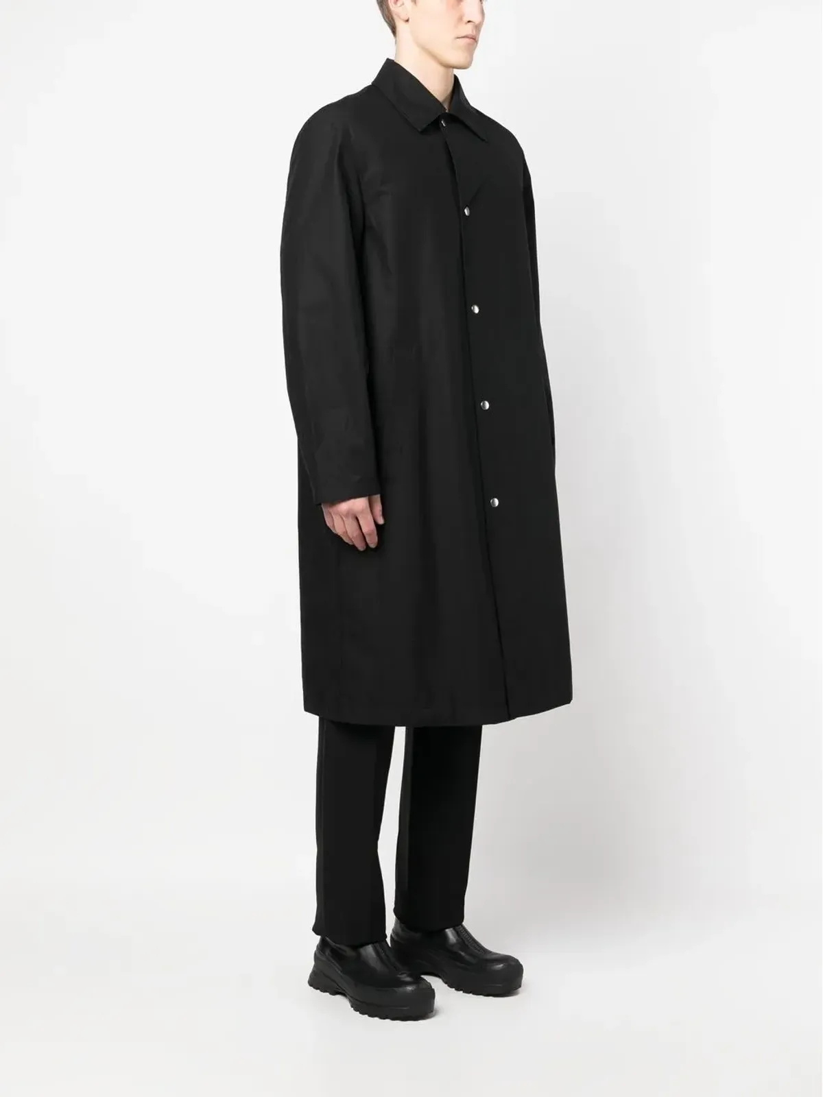Jil Sander ロゴプリントコート - 画像4